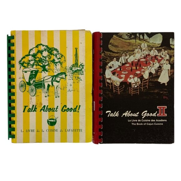 Talk About Good I & II Cajun Creole Cookbooks Lafayette Louisiana Junior League - Picture 1 of 16